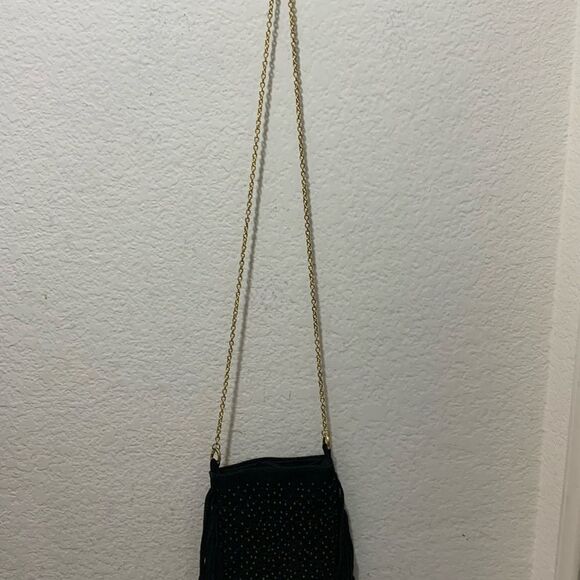 Mossino Supply Co Black studded suede fringe bag - Picture 2 of 10